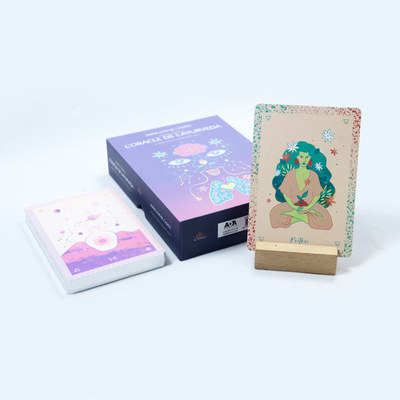 Mua Custom in màu tím Pháp Oracle Tarot Thẻ in làm chất lượng cao cô gái Tarot Thẻ với túi online manufacture