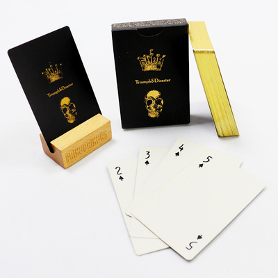 Mua CMYK 100g Custom Black Core Paper Poker Thẻ chơi với Gold Edge And Foil Stamping Hộp giấy online manufacture