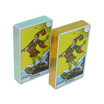 Mua Bài Tarot Cạnh Vàng Holographic Thiết Kế Riêng Kích Thước 57*87mm và Hướng Dẫn Tờ Rơi online manufacture