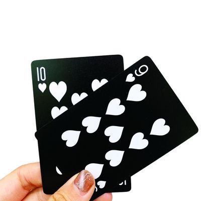 Mua Thẻ chơi Poker không thấm nước bằng nhựa màu đen 0,32mm Logo tùy chỉnh online manufacture