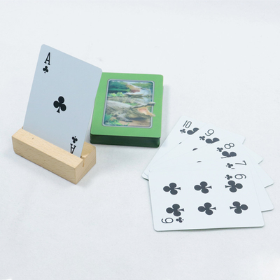 Hình ảnh 3D hiệu ứng động vật chơi bài poker Custom Logo Deck Of Playing Cards Plastic PVC