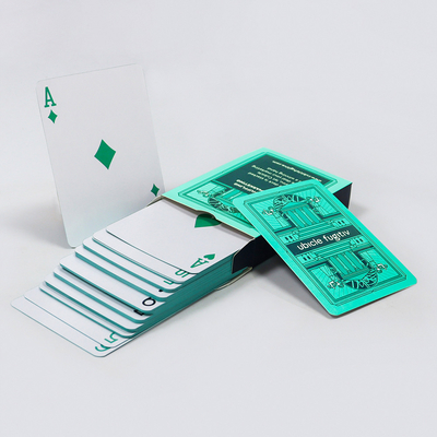 Sản xuất chuyên nghiệp in bán buôn tùy chỉnh Thẻ chơi Green Edge Thẻ và hộp
