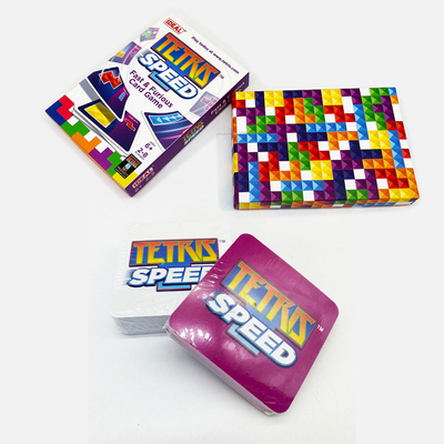Thiết kế tùy chỉnh Thẻ trò chơi Tetris Speed Thẻ Solitaire màu Thẻ giáo dục cho trẻ em