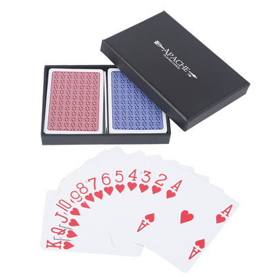 Tùy chỉnh Đơn giản nhựa chống nước bài poker thẻ in PVC bền thẻ chơi 63x88mm
