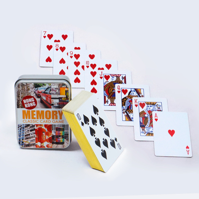 In logo tùy chỉnh Thẻ chơi game Cổ điển lâu bền Thẻ giải trí cổ điển với hộp thiếc