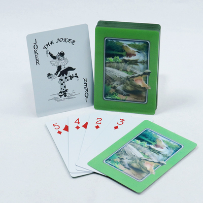 Thẻ in 3D tùy chỉnh Dinosaur Motif Poker Deck Thẻ trò chơi đồ họa dành cho người lớn cho giải trí