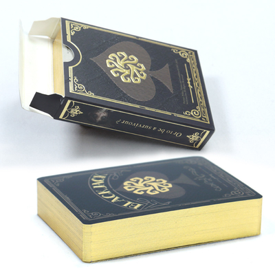 Cá nhân hóa tùy chỉnh giấy vàng cao cấp Thẻ chơi cho trò chơi chơi Poker Set Item Thẻ