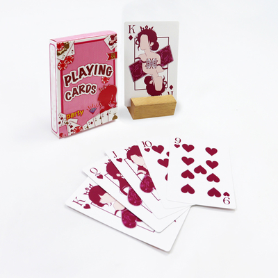 CMYK in tùy chỉnh trò chơi trên bàn gia đình Pink Queen Thẻ chơi với logo tùy chỉnh