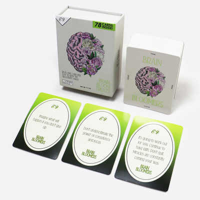 Game Card Printing Cá nhân hóa tùy chỉnh biểu hiện hàng ngày Thẻ khẳng định với hộp