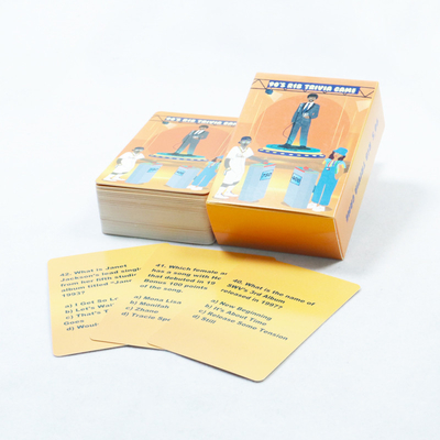 Trò chơi thẻ câu hỏi tùy chỉnh Flash Cards Thiết kế chấp nhận được với in ấn và hộp tùy chỉnh
