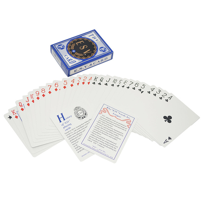 Logo tùy chỉnh in chất lượng sòng bạc Đức lõi đen kết cấu giấy Poker Game Deck