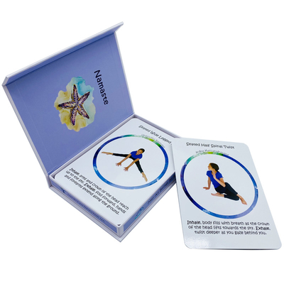 Bản in tùy chỉnh Yoga Motion Flash Card cho trò chơi tập thể dục thể thao giáo dục bình thường