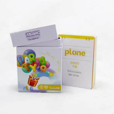 Thiết kế tùy chỉnh mục tùy chỉnh trò chơi bài cho trẻ em in chữ cái số flash card