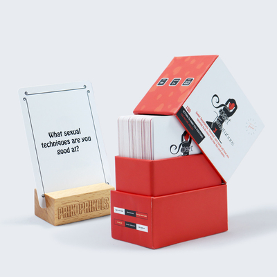 Đơn vị kích thước CMYK in màu sắc Đẹp cặp đôi ngày câu hỏi trò chơi thẻ với thiết kế Pandora
