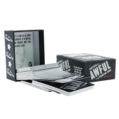 Thiết kế tùy chỉnh in trò chơi uống Thẻ câu hỏi Deck cho dịch vụ in hộp người lớn