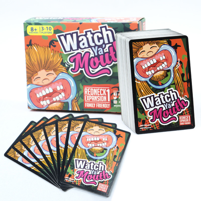 giấy bình thường Watch Ya Mouth board game OEM chơi bài flash card bình thường