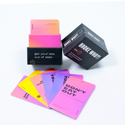 Vật phẩm Thẻ chơi đồ xa xỉ In Custom Financial Challenge Card Game With Rules Instruction