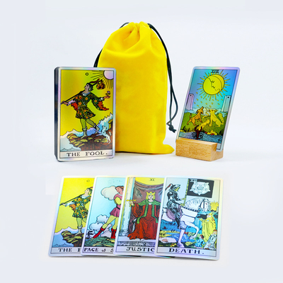 Màu sắc PMS tùy chỉnh Tarot Game Card Decks With Cloth Bag Item Tùy chỉnh Tarot Card