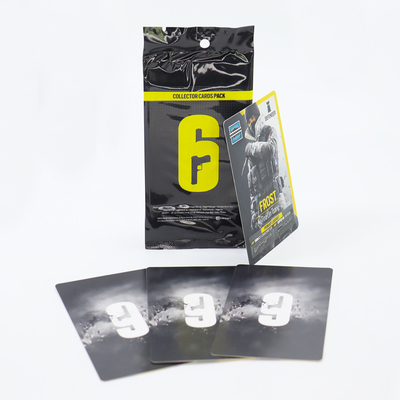 Thẻ sưu tập Holographic tùy chỉnh Nhà máy in Thẻ nhân vật trò chơi chiến đấu với túi nhựa