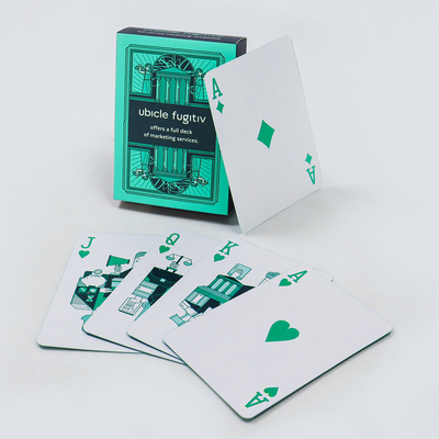 Custom Green Gold Foil Quảng cáo Thẻ chơi Luxury Collection Within Very Cool Thẻ chơi xanh