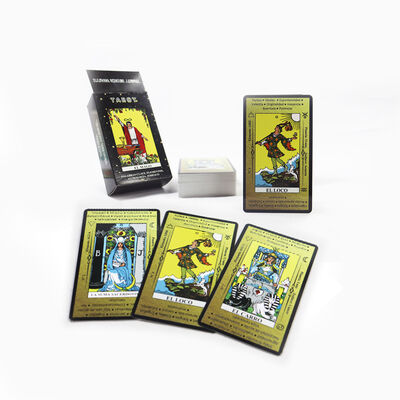 Thiết kế tùy chỉnh 310gsm Black Core Paper Tarot Cards với mẫu miễn phí cho bộ bài Oracle cá nhân hóa