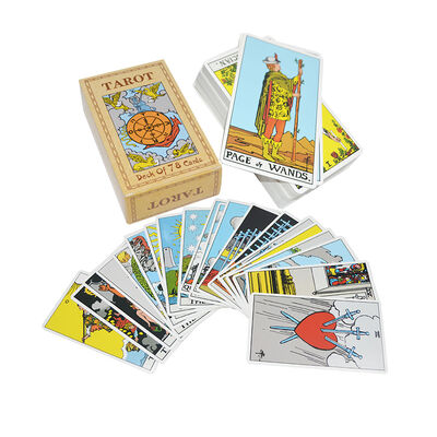 Thiết kế tùy chỉnh Thẻ Tarot có thể in với cuốn sách hướng dẫn bao gồm kích thước 57 * 87mm