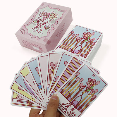 Logo tùy chỉnh in giấy vàng giấy tái chế Thẻ Tarot với hướng dẫn