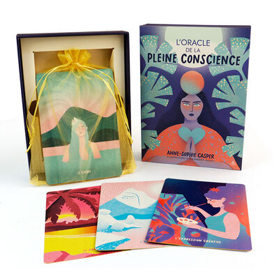Thiết kế tùy chỉnh Bộ bài Tarot thần thánh có dập vàng, nắp và hộp đế