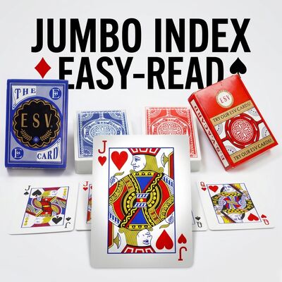 Jumbo Index Large Print Playing Cards With Easy Read Numbers For Seniors And Visually Impaired