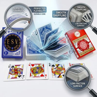 White Core Paper Poker Thẻ chơi với sự linh hoạt cân bằng cho trộn mượt mà và trò chơi bình thường
