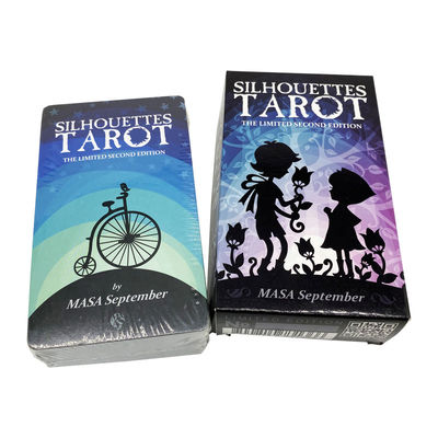 Thẻ bài Tarot in được 70 * 120mm, kết cấu vải lanh Thẻ bài Halloween Oracle